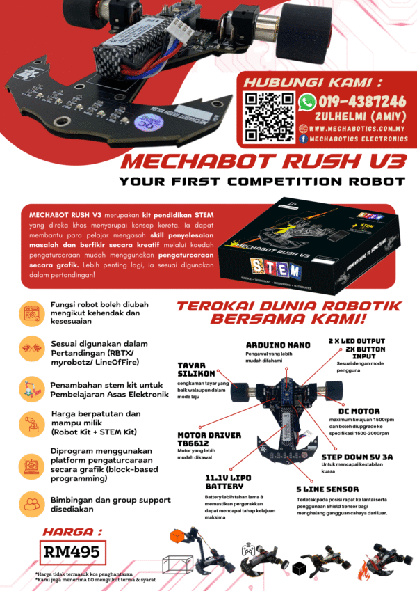 MECHABOT RUSH V3 Line Tracer Robot - Image 8
